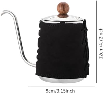 Gooseneck Coffee Kettle Pour Over Kettle Drip Pot Tea Kettle with Handleless Control and Stainless Steel Construction for and Fast Heating, Black - Image 3