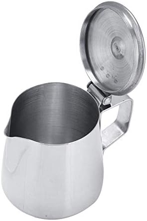 Coffee Milk Frother Cup, Stainless Steel Espresso Coffee Steaming Pitchers with Lid Milk Frothing Pitcher Coffee Machine Accessories Barista Tools for Latte Coffee Art (2000ml) - Image 7