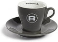 Rocket Espresso Coffee Cup & Saucer | 5oz | Flat White | Porcelain | Set of 2 | (Grey) by RocketEspressoMilano