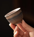 (Set of 6)Handmade Small Clay Pottery Teacup Set Japanese Asian Tradition Aesthetic Ceramic Porcelain Tea Cup Chado Zen - Image 2
