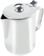 DOERDO Milk Pitcher 600ml Stainless Steel Coffee Cup Mug Milk Frothing Pitcher Jug with Handle for Office Kitchen by DOERDO+DD