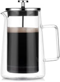 French Press Coffee & Tea Maker With Scale 3 Filter Stainless Steel Filter Plunger System & Durable Borosilicate Heat Resistant Glass For Hot & Cold Brew(1000ml) by GIZNXBA