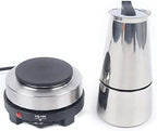 YIYIBYUS Classic Stovetop Espresso Maker - 300ml Espresso Coffee Maker Stainless Steel Moka Coffee Pot W/Electric Stove for Great Flavored Strong Espresso, Classic Italian Style Espresso Cup Moka Pot by YIYIBYUS