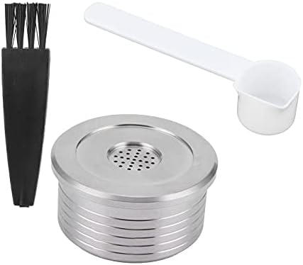 Coffee Filter, Reusable Capsule with Spoon Brush Fit for DELTA Point Stainless Steel Pod Q NDIQ7323 Maker Machine Filters - Image 3