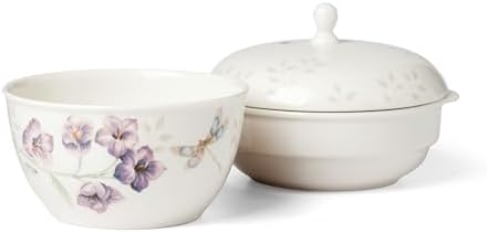Lenox Butterfly Meadow 3-Piece Stackable Bowl Set, 3.05 LB, Multi - Image 3