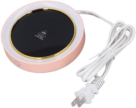 Mug Warmer, Constant Temperature Coffee Warmer for Desk, 2 Modes Electric Cup Warmer with LED Light for Home Office Cafe (Pink) by NDNCZDHC