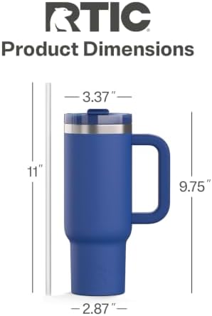 RTIC 30oz Road Trip Tumbler, Insulated, Ceramic Lined, Cobalt - Image 4