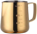 350/550ML Coffee Latte Milk Frothing Jug Frother Pitcher Stainless Steel Espresso Barista Pot(350ml gold) by Unknown