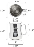 Thunder Group SLMP0024 Expresso Milk Pitcher 24 Oz. Capacity Engraved Measuring Scale - Image 2