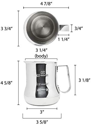 Thunder Group SLMP0024 Expresso Milk Pitcher 24 Oz. Capacity Engraved Measuring Scale - Image 2