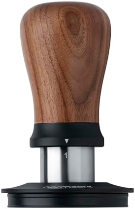 Normcore 58.5mm Espresso Tamper V5 - Spring-Loaded Coffee Tamper with 6 Adjustable Pressure Settings, Tri-Spring Technology, Titanium PVD Flat Base, Walnut Handle and Silicone Stand - Image 2