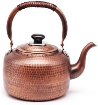 Retro Kettle with Wrapped Handle |, Copper Kettle, Stovetop, Cookware, for Kitchen, Tea Lovers, 3L, E ThickGas Whistling by Unknown
