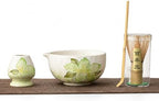 Premium Japanese Matcha Ceremony Set – Handmade Mino Ware Matcha Bowl & Bamboo Whisk Kit, Traditional Tea Set for Matcha Lovers, Made in Japan (Green) by Unknown