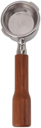 58mm Bottomless Portafilter with 2 Ears Solid Wood Handle Coffee Portafilter For GAGGIA For For Beech Color, Multifunctional Accessory For Home Use (Style 1) - Image 3