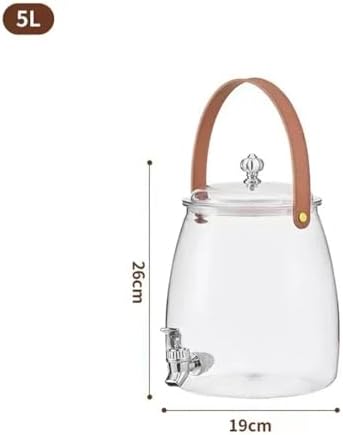 Water Pitcher 3/5/9L Water Pitcher Large Capacity Kettle Multifunctional with Lid Teapot Water Bucket Kitchen Cold Storage Container Jug Water Jug(Small) - Image 2