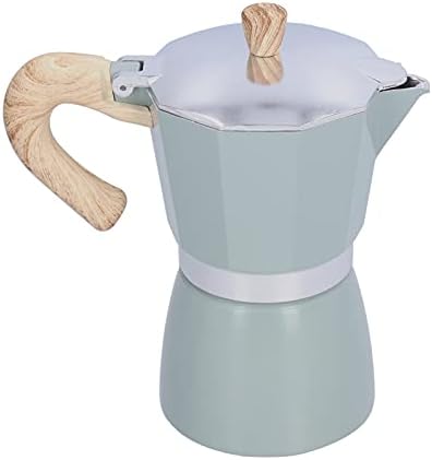 Classic Gas Stove Coffee Pot, 300ML Moka Maker Coffee Kettle with Ergonomic Handle Fast Brewing Excellent Aluminum Alloy Camping Pot for Greca Coffee Maker, Cafeteras (lake turquoise) - Image 7