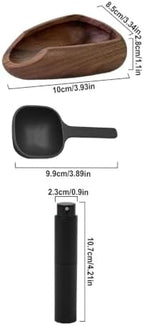 Wooden Coffee Bean Dosing Cup Set with Spray Bottle and Spoon - Image 3