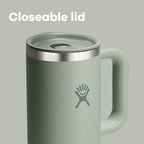 Hydro Flask Coffee Travel Tumbler Mug – Insulated Stainless Steel, Leak Resistant Hot & Iced Coffee Cup 24 Oz Mermaid Green - Image 5