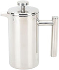 French Press Coffee Maker, 350ml Stainless Steel Double Insulated Heat Coffee Pot with Easy Pour Lid, for Home Brewing by Unknown