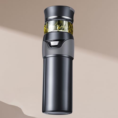 Tea Infuser Bottle,Stainless Steel Double Layer Water Bottle with Infuser Tea and Portable Travel Water Separation Tea Bottle Mug Cup for Men Daily Office Home(grey) - Image 4