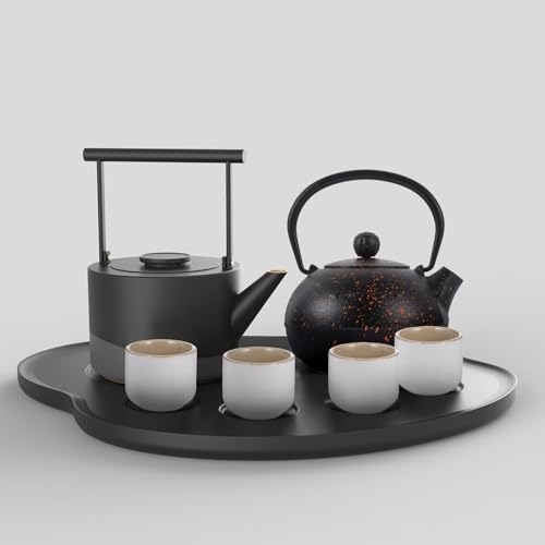 Vintage Japanese Cast Iron Teapot Small 0.4l Tetsubin Metal Tea Kettle with Handle for Home Tearoom Tea Brewing - Image 7