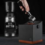 54mm Bottomless Espresso Portafilter Walnut Handle with 2.5L Espresso Knock Box - Image 5