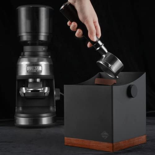 54mm Bottomless Espresso Portafilter Walnut Handle with 2.5L Espresso Knock Box - Image 5