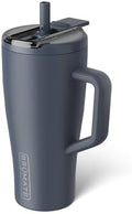 BrüMate Era Flip 30oz Tumbler with 100% Leakproof Covered Straw Lid | Hygienic Covered Straw | Insulated Stainless Steel Water Bottle with Handle | Cup Holder Friendly | BPA-Free (Nightfall Blue) by Br%C3%BCMate