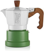 Bincoo Espresso Maker Stovetop,Camping Moka Pot 2 Cup/120ML,Stove Top Espresso Italian Coffee Maker,Easy to Use (White-green) by Bincoo