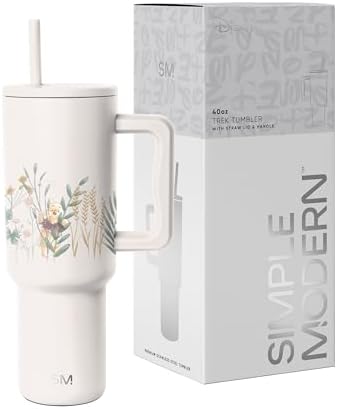 Simple Modern Disney Tumbler with Handle & Straw Lid | Insulated Stainless Steel Water Bottle Travel Mug Gifts for Women Her Trek Collection, Winnie The Pooh in the Wilderness, 40 Ounces (Pack of 12) by Unknown