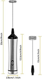 Stainless Steel Motor Milk Frother - Handheld Frother Whisk, Milk Foamer Frother, Mini Blender and Electric Mixer for Coffee, Frappe, Latte, Matcha - Image 2