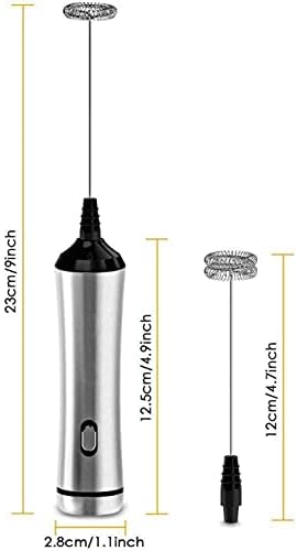 Stainless Steel Motor Milk Frother - Handheld Frother Whisk, Milk Foamer Frother, Mini Blender and Electric Mixer for Coffee, Frappe, Latte, Matcha - Image 2