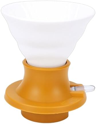 Luocute Ceramic Coffee Dripper, Heat Proof Portable Immersion Style Manual Brew Maker with Unique Flavor Release System, for Home and Office Use (Yellow) by Unknown