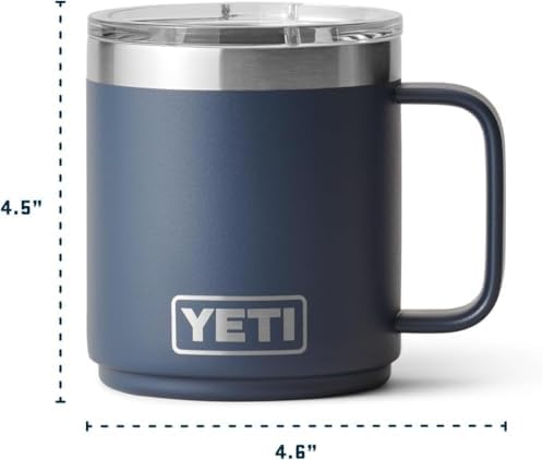 YETI Rambler 10 oz Ceramic Lined Stackable Mug, Vacuum Insulated, Stainless Steel with MagSlider Lid, Pampa Green - Image 4