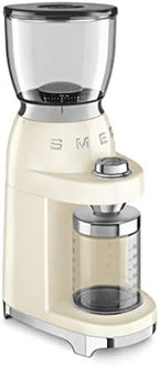 SMEG CGF11 Retro-Style Coffee Grinder – Burr Mill with 30 Grind Settings, Stainless Steel Conical Burrs, Removable Hopper – Precision Countertop Grinder for Espresso, Drip, French Press-Cream - Image 3