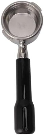 58mm Bottomless Portafilter for Gaggia Baby and More, Stainless Steel Coffee Machine Accessory with Double Ears Design (Black) by Unknown