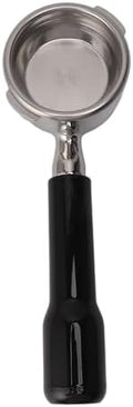 58mm Bottomless Portafilter for Gaggia Baby and More, Stainless Steel Coffee Machine Accessory with Double Ears Design (Black) by Unknown