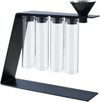 Coffee Bean Storage Container Set with Glass Tubes and Iron Rack by Unknown