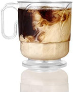 Lillian Tablesettings Elegance 320 Pack 8 oz Heavyweight Disposable Clear Coffee Mugs with Handle, Plastic Tea & Hot Beverage Cups, Crystal Clear Drinkware for Parties & Catering - Image 6