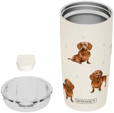 SERENGETI Dachshund 20 Oz. Stainless Steel, Vacuum Insulated Tumbler with Spill Proof Lid - 3D Print - Insulated Travel mug for Hot or Cold Drinks (Dachshund Tumbler) - Image 3