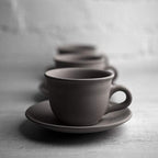 City to Cottage Handmade Lavender Floral Purple And Cream Ceramic 8.4oz/250ml | Cappuccino, Coffee, Tea Cup and Saucer, Unique Designer Pottery for Tea Lovers - Image 7