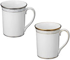 Noritake P91332/4335-6 Mugs (Pair Set) 11.2 fl oz (310 cc), Hampshire Gold & Platinum 2 Count Gold & Silver Fine Porcelain - Image 2