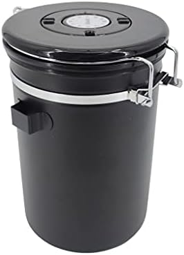 FixtureDisplays® Airtight Sealed Coffee Bean Storage Canister with Expiration Date Dial - Co2 Valve Vacuum Sealed Coffee Container with Scoop for Beans Grounds 15436-2D - Image 2