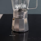 La Cafetière Verona Glass Espresso Maker, Chrome, 6 Cup, Gift Boxed - Image 3