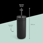 Fellow 20 oz Carter Cold Tumbler – Spill-Resistant Straw Lid, Stainless Steel Vacuum-Insulated Cup with Ceramic Interior and Reusable Straw for Cold Drinks,Fits Cup Holders,Dishwasher Safe,Matte Black - Image 3