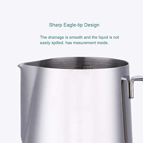 Milk Frothing Pitcher 32 oz, 900 ml Stainless Steel Coffee Tools Cup with Measurement Inside - Image 3