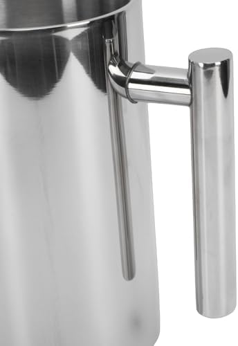 French Press Coffee Maker, Rustproof 304 Stainless Steel Double Layer Insulated Coffee Pot, Stainless Steel French Press with Dishwasher Safe U Shaped Spout for Home Office Camping (600ml) - Image 7