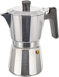 BRA Perfecto – Italian Induction Coffee Maker, Aluminium, Capacity 6 Cups, Silver, 18 x 10 x 19 cm by BRACookware