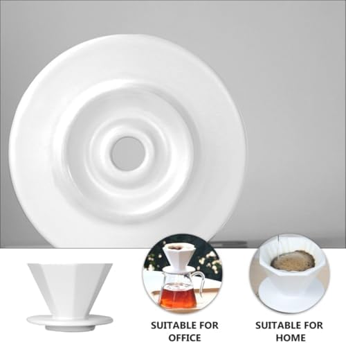 FRCOLOR Ceramic Coffee Filter Cup, Octagonal Manual Dripper White - Image 4