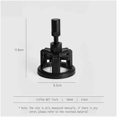 Adjustable Even Coffee Stirring Distribution Tool Rotatable Espresso Hand Tampers 51/54/58mm Coffee Distributor，Easy Clean(58mm black) - Image 2
